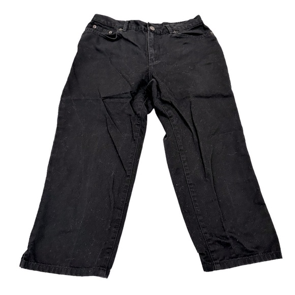 Lauren Ralph Lauren Denim Black Cropped Jeans Size 2 - Picture 1 of 3